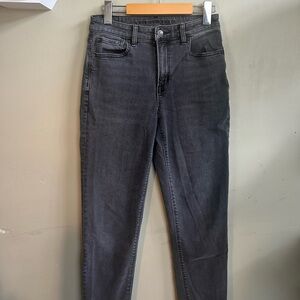 Ladies American Eagle Washed Dark Grey Mom Jeans